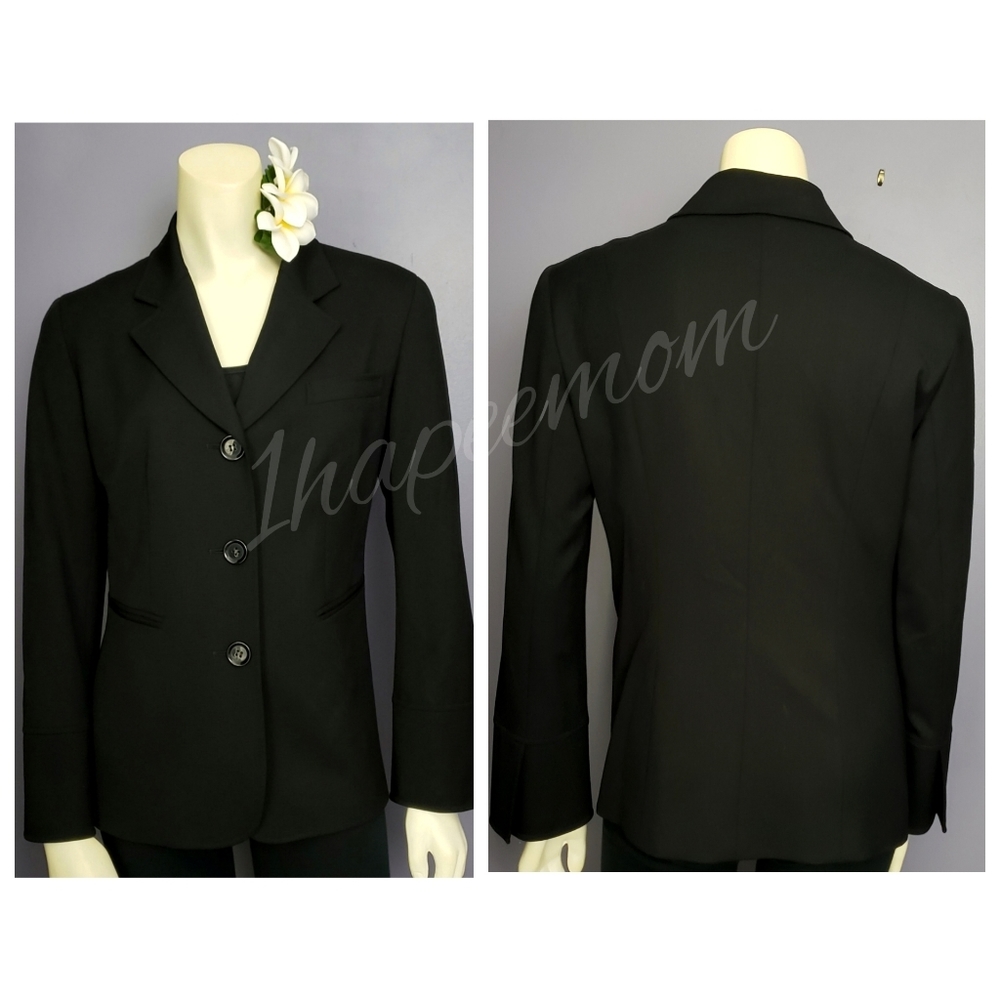 Lafayette 148 New York | Wool | Blazer | Black - Picture 2 of 8
